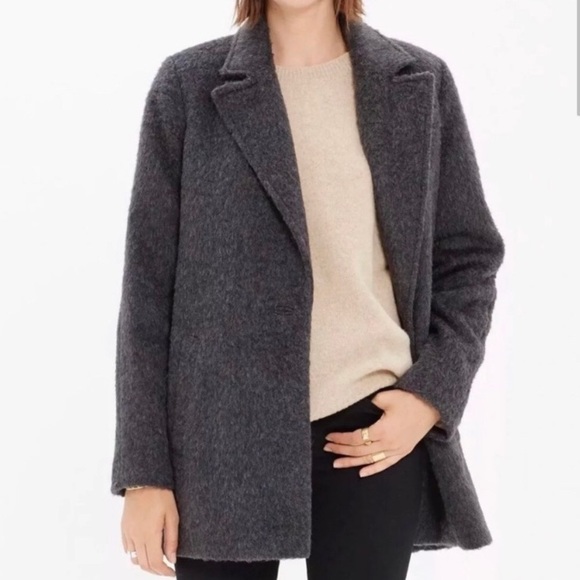 Madewell Jackets & Blazers - Madewell Brushweave Cocoon Wool Coat, Sz 6